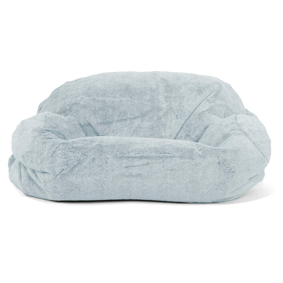 Sabine Sitzsack Sofa - Kaninchen Kunstfell Pastellblau 02