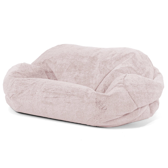Sabine Sitzsack Sofa - Kaninchen Kunstfell Pastellrosa 01