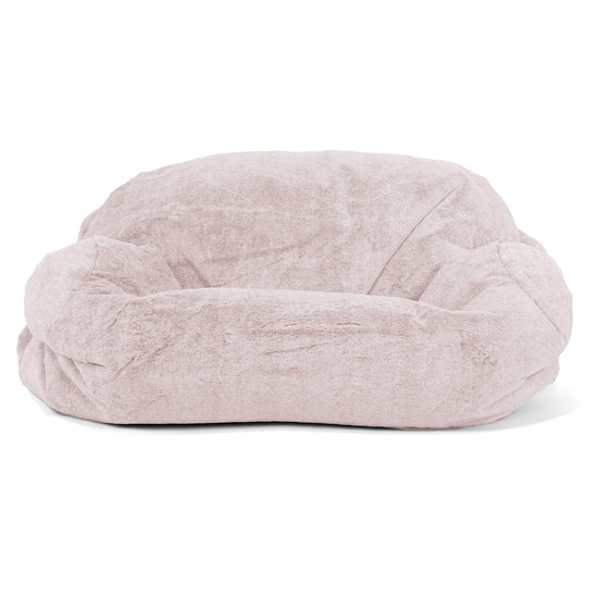 Sabine Sitzsack Sofa - Kaninchen Kunstfell Pastellrosa 02