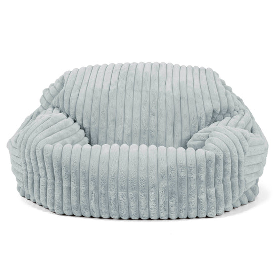 Sabine Sitzsack Sofa - Ultra Plüsch Cord Taubenblau 02