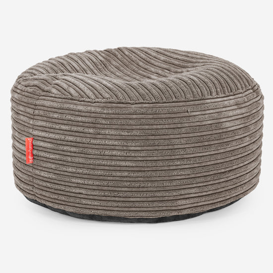 Sitzhocker mit Tablett - Cord Beigegrau 02