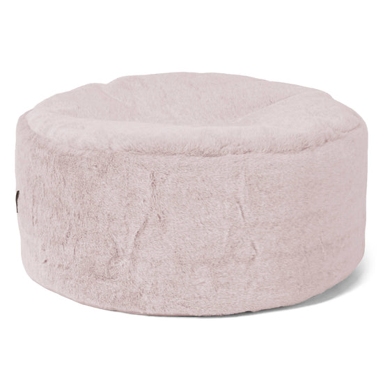Sitzhocker mit Tablett - Kaninchen Kunstfell Pastellrosa 02