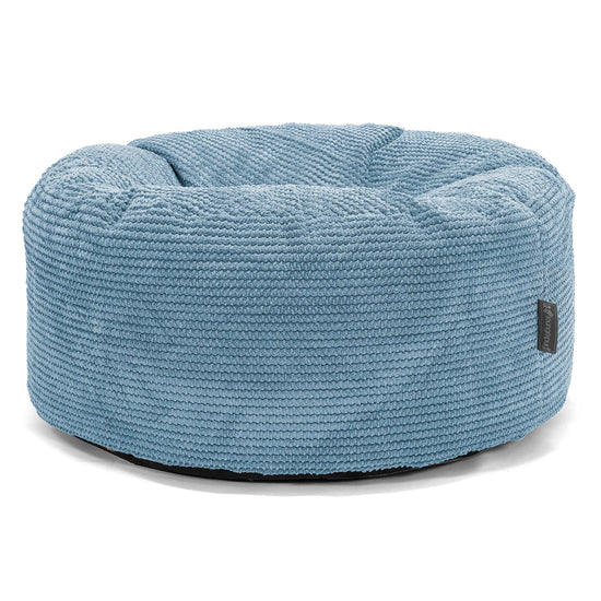 Sitzhocker Pouf - Pom-Pom Himmelblau 01
