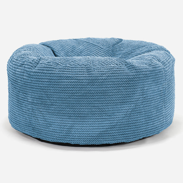 Sitzhocker Pouf - Pom-Pom Himmelblau 01