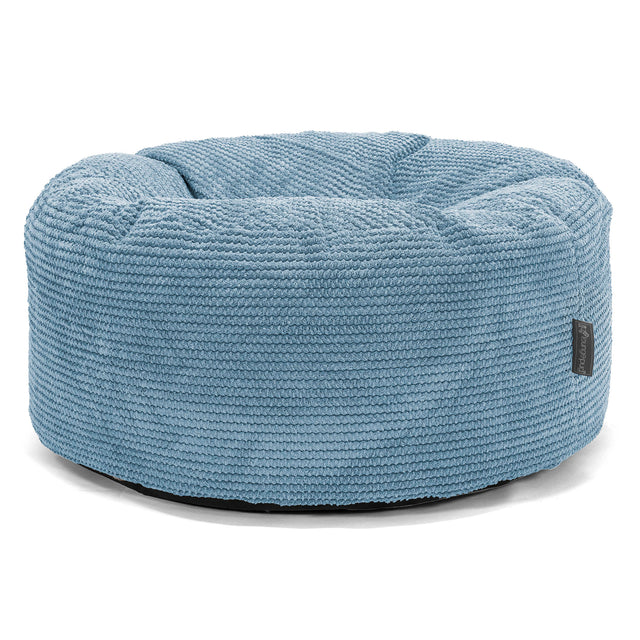 Sitzhocker Pouf - Pom-Pom Himmelblau 01