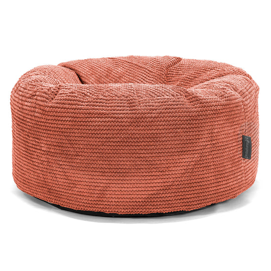 Sitzhocker Pouf - Pom-Pom Kürbisorange 01