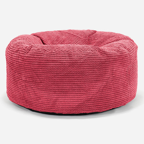 Sitzhocker Pouf - Pom-Pom Pastellrot 01