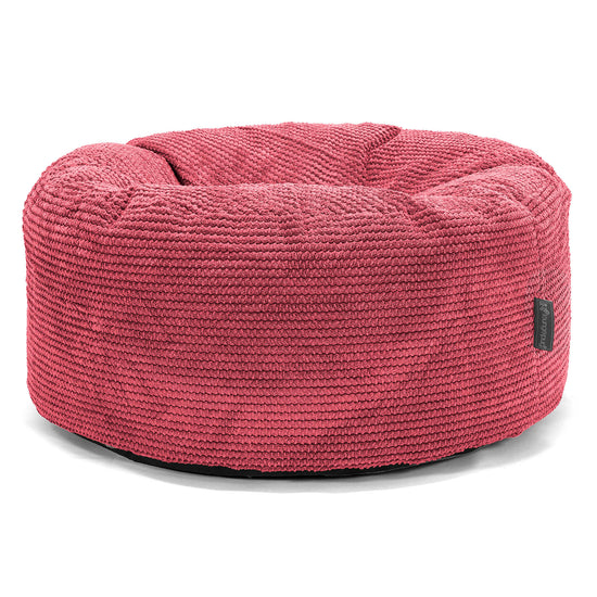 Sitzhocker Pouf - Pom-Pom Pastellrot 01