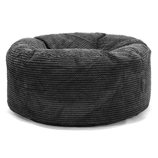 Sitzhocker Pouf - Pom-Pom Schwarz 01