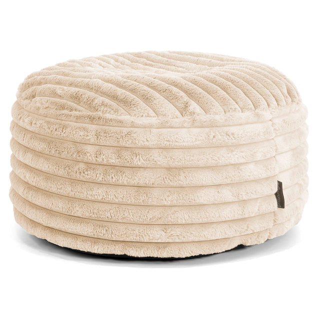 Sitzhocker Pouf - Ultra Plüsch Cord Creme 01