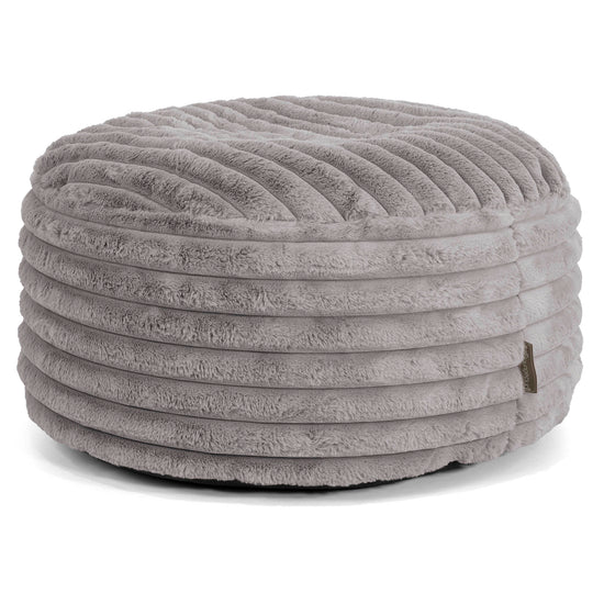 Sitzhocker Pouf - Ultra Plüsch Cord Grau 01