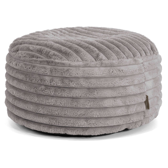 Sitzhocker Pouf - Ultra Plüsch Cord Grau 01