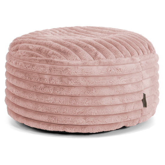Sitzhocker Pouf - Ultra Plüsch Cord Pastellrosa 01