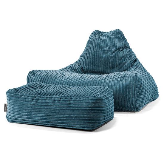 Sitzsack Lounge Sessel - Cord Marineblau 02