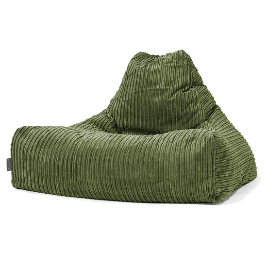 Sitzsack Lounge Sessel - Cord Nadelwaldgrün 01