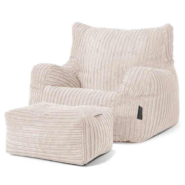 Josephine Sitzsack Ohrensessel - Cord Elfenbein 02