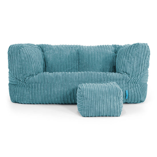 Kindersofa Albert 2-6 jahren - Cord Türkis_02