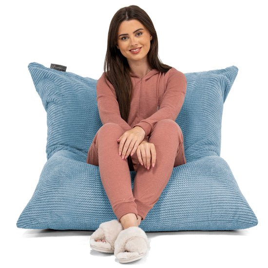 Sitzsack XXL - Pom-Pom Himmelblau 02