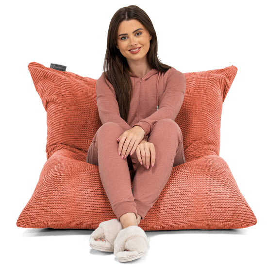 Sitzsack XXL - Pom-Pom Kürbisorange 02