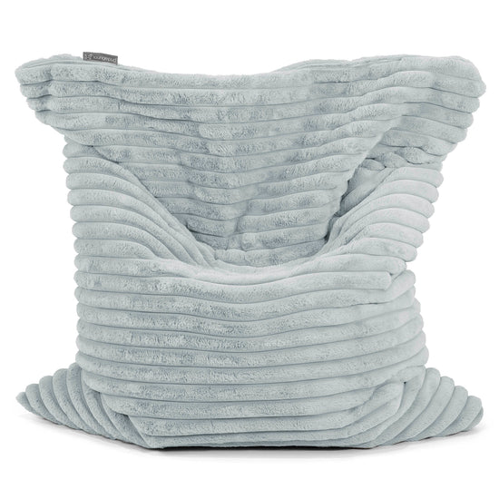 Sitzsack XXL - Ultra Plüsch Cord Taubenblau 01