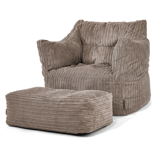 Victor Sitzsack Sessel - Cord Beigegrau 02