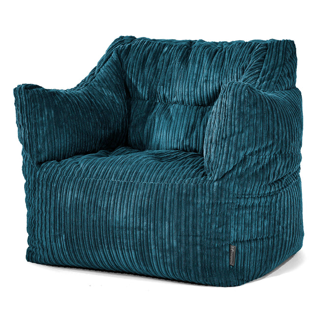 Victor Sitzsack Sessel - Cord Blaugrün 01