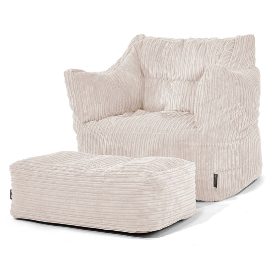 Victor Sitzsack Sessel - Cord Creme 02
