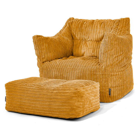 Victor Sitzsack Sessel - Cord Goldhonig 02