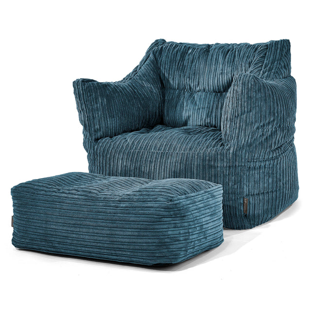 Victor Sitzsack Sessel - Cord Marineblau 02