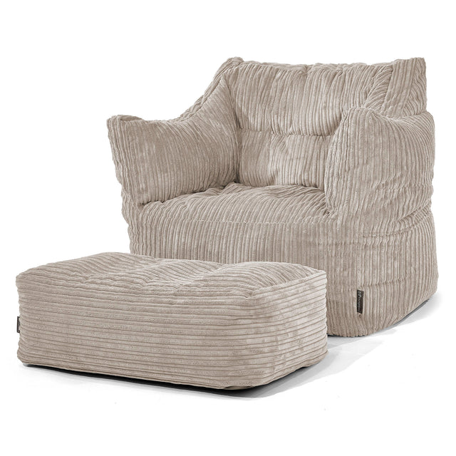 Victor Sitzsack Sessel - Cord Nerzfarben 02