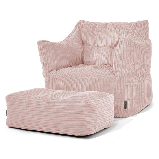 Victor Sitzsack Sessel - Cord Rosa 02