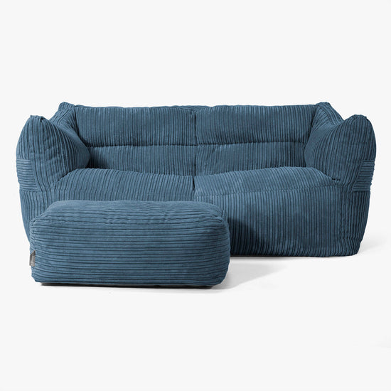 Victor Sitzsack Sofa - Cord Marineblau 02