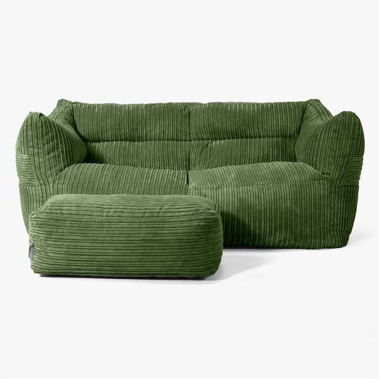 Victor Sitzsack Sofa - Cord Nadelwaldgruen 02