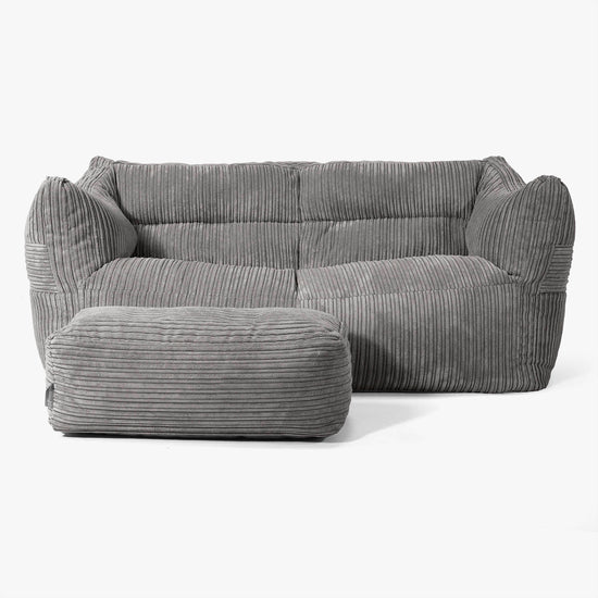 Victor Sitzsack Sofa - Cord Schiefergrau 02