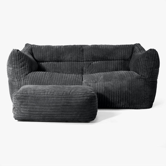 Victor Sitzsack Sofa - Cord Schwarz 02