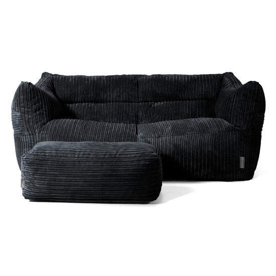 Victor Sitzsack Sofa - Cord Schwarz 02