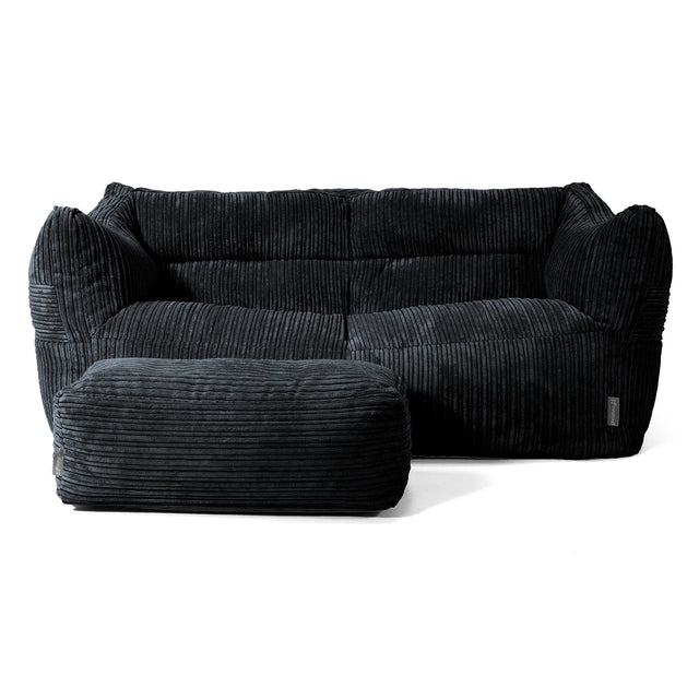 Victor Sitzsack Sofa - Cord Schwarz 02