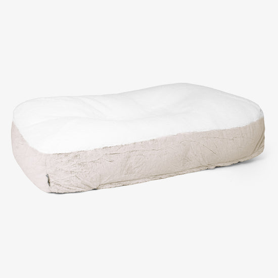 XXL Slouchy Hundebett - Kaninchen Kunstfell Goldbraun 01