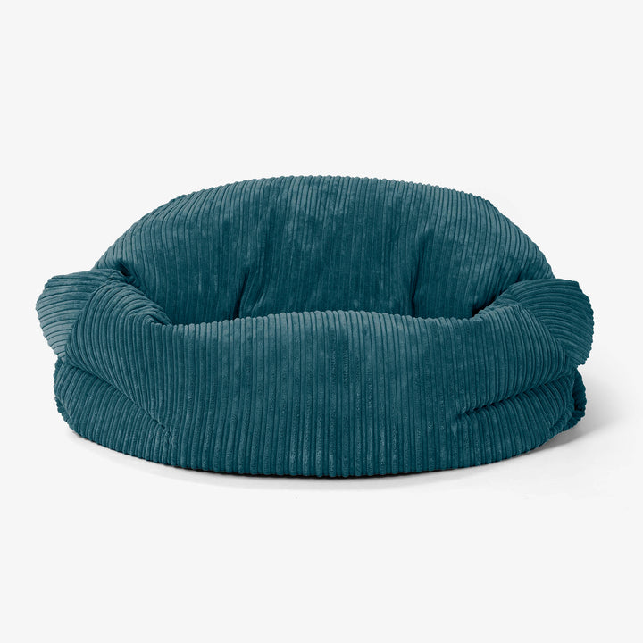Sabine Sitzsack Sofa - Cord Blaugrün 02