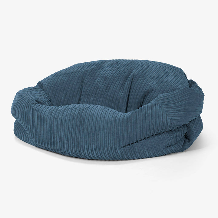 Sabine Sitzsack Sofa - Cord Marineblau 01