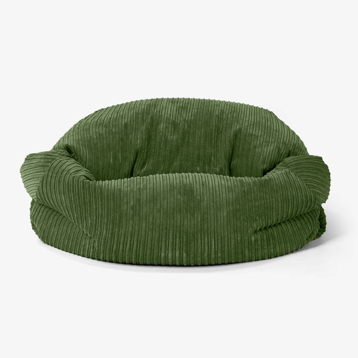 Sabine Sitzsack Sofa - Cord Nadelwaldgrün 02