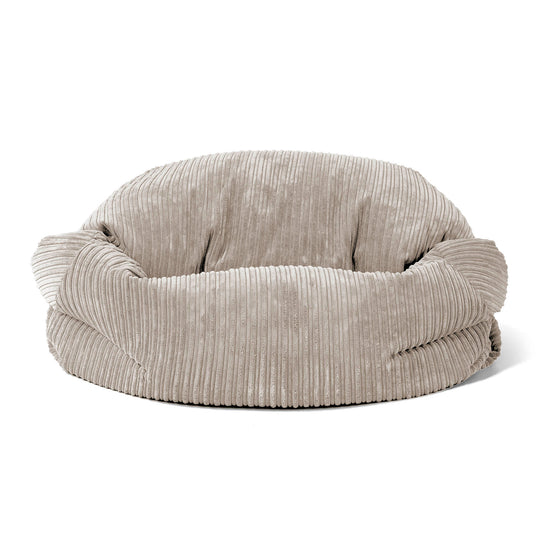 Sabine Sitzsack Sofa - Cord Nerzfarben 02