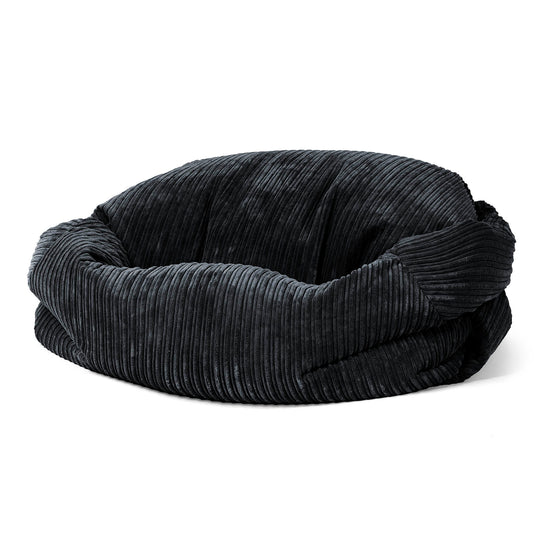 Sabine Sitzsack Sofa - Cord Schwarz 01