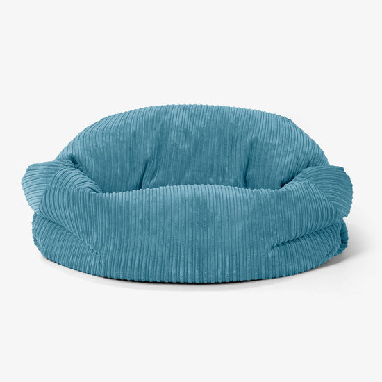 Sabine Sitzsack Sofa - Cord Türkis 02