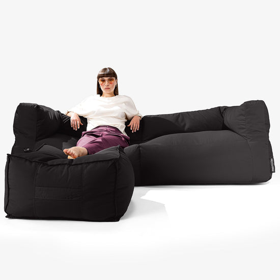 Big Bertha Original, SoleiStorm™ Ultra 2000 h+ Sitzsacksofa, Schlafsofa, Olefin Schwarz
