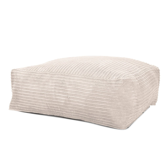 Lounge Pug, CloudSac 250, Memory-Schaum Ottomane Sitzbank Fußhocker, Sitzpouf, Cord Creme