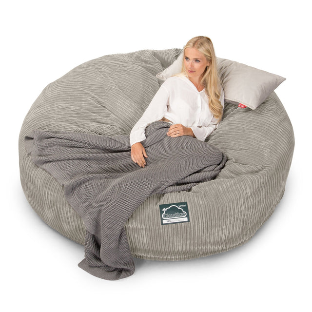 Lounge Pug, CloudSac 3000 XXL, Kingsize Memory, Schaum Sitzsacksofa, Schlafsofa, Cord Nerzfarben