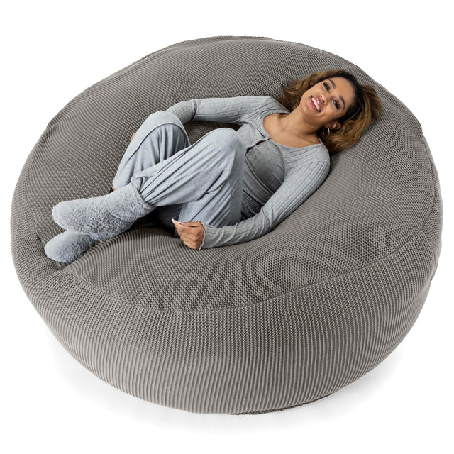 LOUNGE PUG - 'Mega-Mammoth' Sofa Sitzsack XXL - Schlafsofa - Ellos Gestrickter Grau