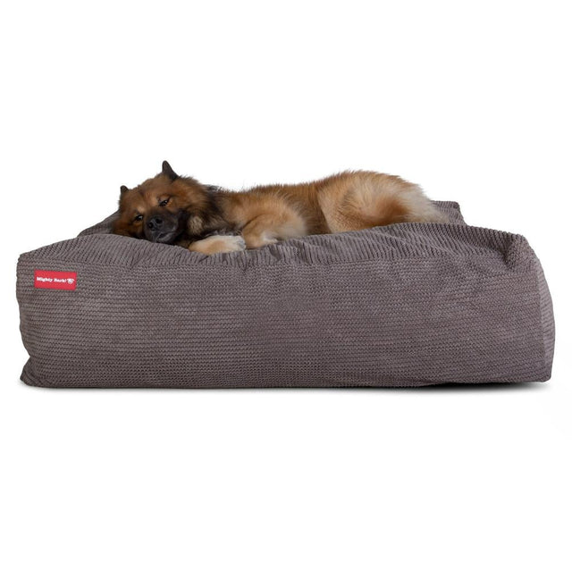 Mighty Bark Die Mega Matratze - Riesen Hundebett - Pom-Pom Anthrazit