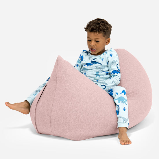 Großer Sitzsack für Kinder 2-6 Jahre - Elastische Baumwolle Baby Pink 02